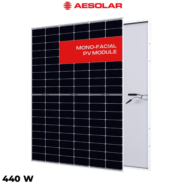 پنل خورشیدی 440 وات دوطرفه مونوکریستال AE SOLAR