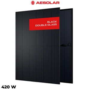 پنل خورشیدی 420 وات دوطرفه مونوکریستال AE SOLAR