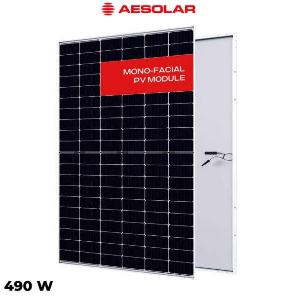 پنل خورشیدی 490 وات مونوکریستال AE SOLAR