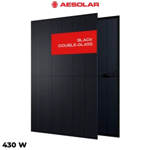 پنل خورشیدی 430 وات دوطرفه مونوکریستال AE SOLAR