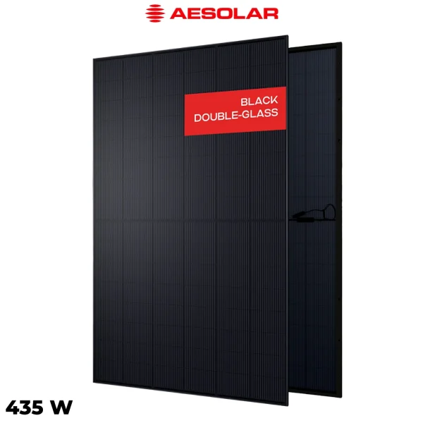 پنل خورشیدی 435 وات مونو کریستال دوطرفه AE SOLAR