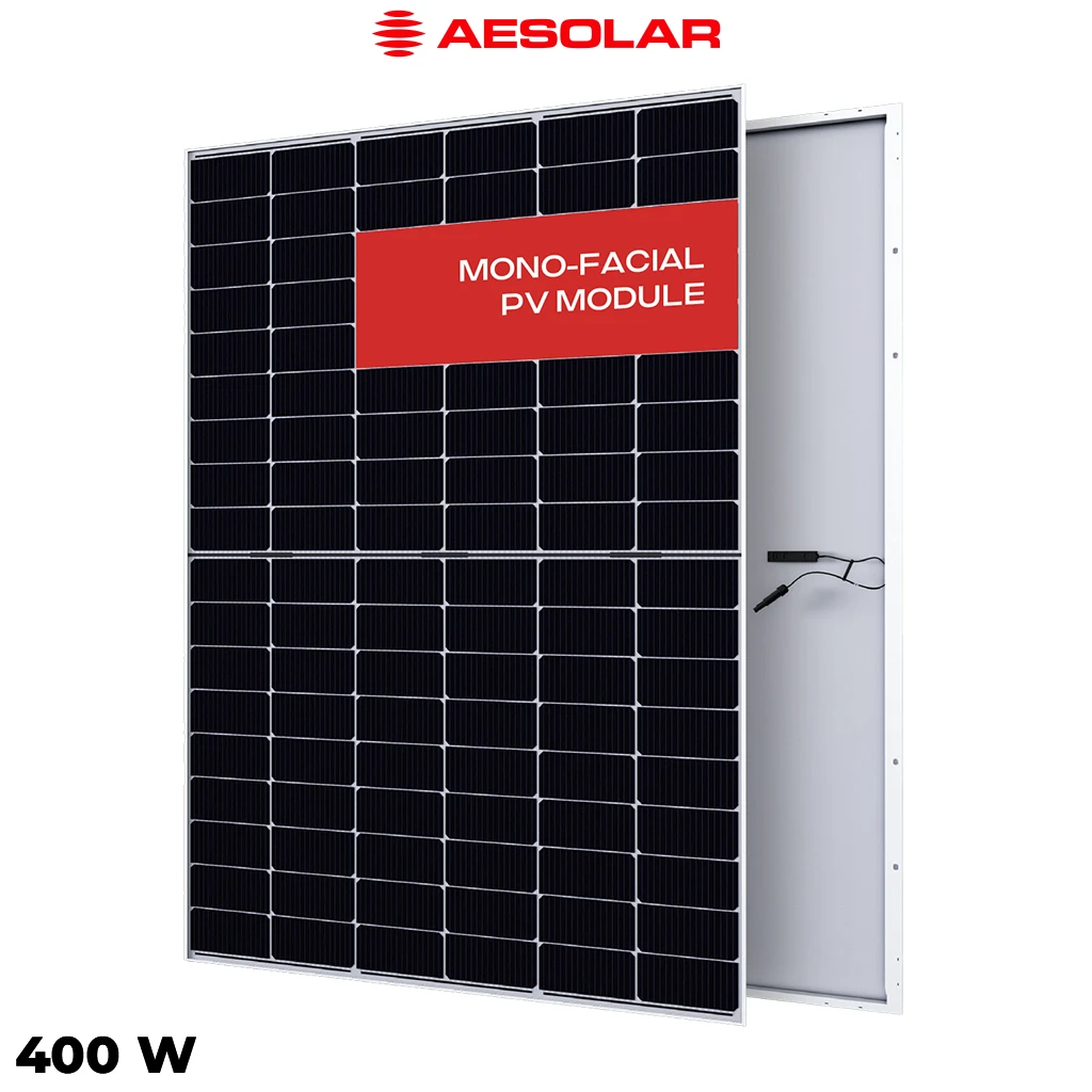 پنل خورشیدی 400 وات یک طرفه مونوکریستال AE SOLAR