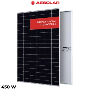 پنل خورشیدی 450 وات یک طرفه مونوکریستال AE SOLAR