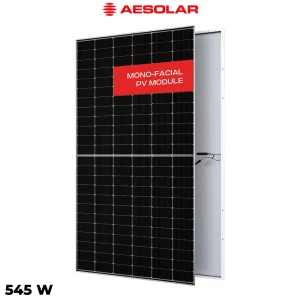 پنل خورشیدی 545 وات یک طرفه مونوکریستال AE SOLAR