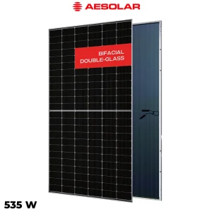 پنل خورشیدی 535 وات دوطرفه مونوکریستال AE SOLAR