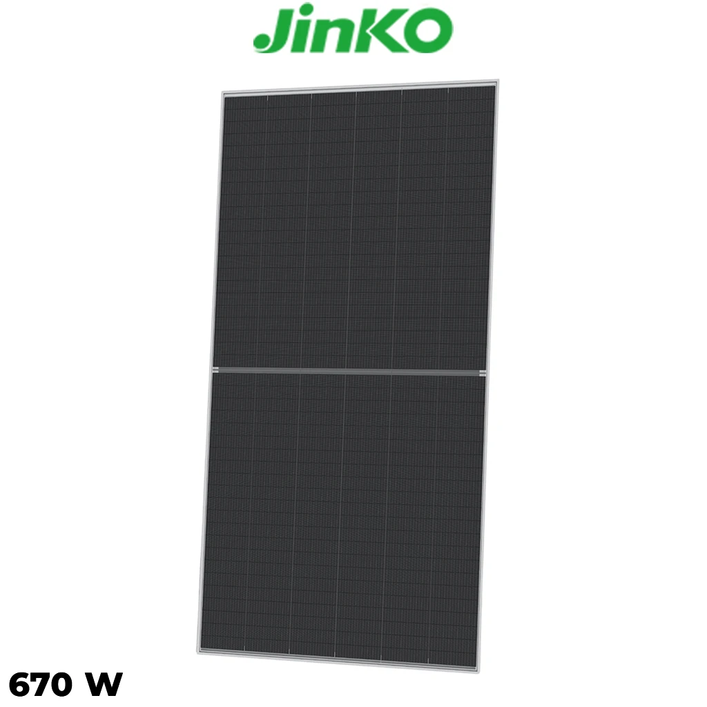پنل خورشیدی 670 وات دوطرفه مونوکریستال JINKO