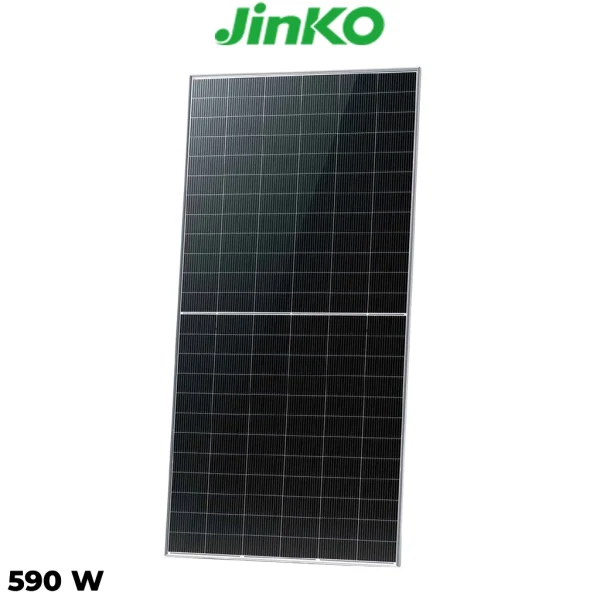 پنل خورشیدی 590 وات دوطرفه مونوکریستال JINKO