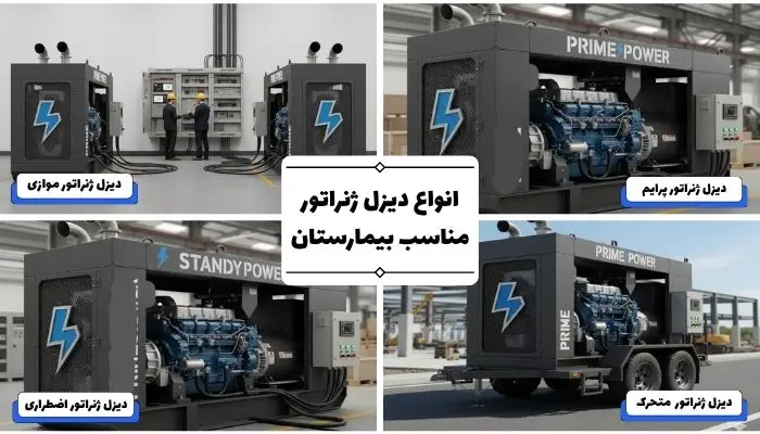 انواع دیزل ژنراتور برای بیمارستان