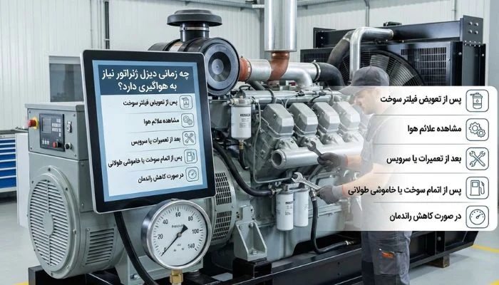 هواگیری دیزل ژنراتور