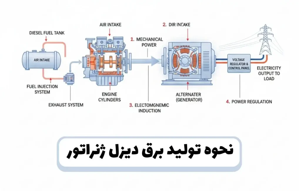نحوه تولید برق دیزل ژنراتور