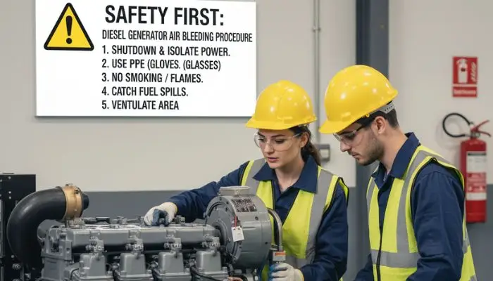 نکات ایمنی موقع هواگیری دیزل ژنراتور