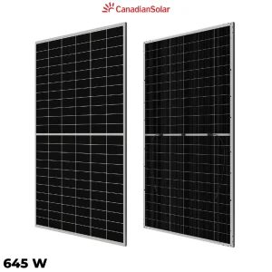 پنل خورشیدی 645 وات دوطرفه مونوکریستال CANADIAN SOLAR