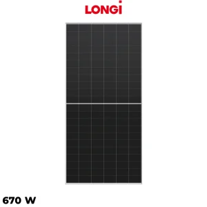 پنل خورشیدی 670 وات دوطرفه مونوکریستال LONGI SOLAR
