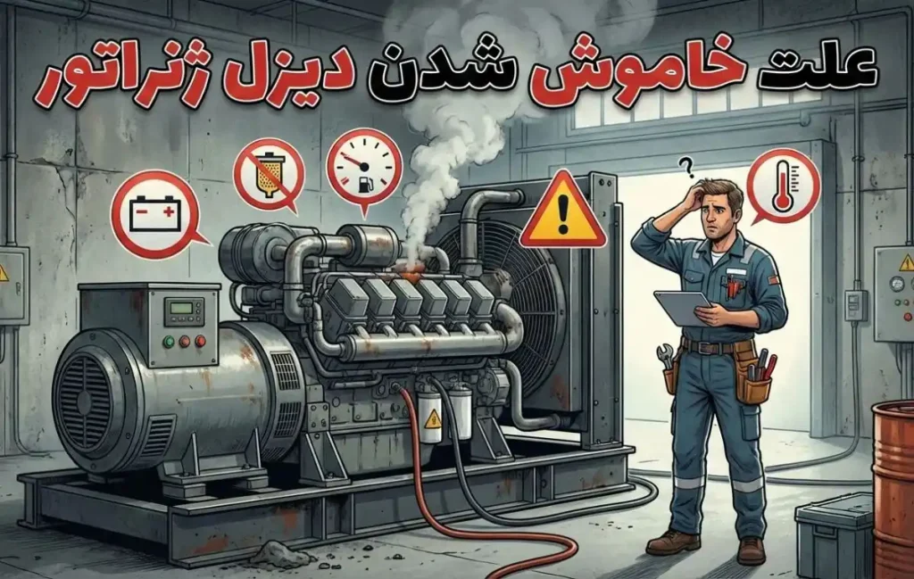 علت خاموش شدن دیزل ژنراتور
