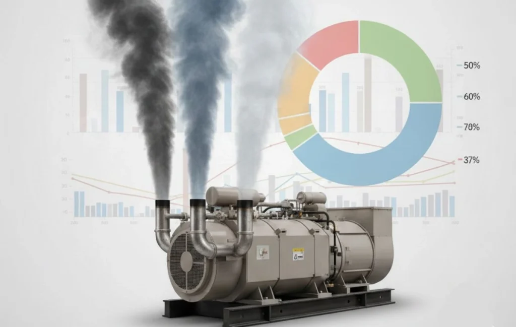 بررسی رنگ دود دیزل ژنراتور